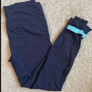 Blue strap luxe leggings